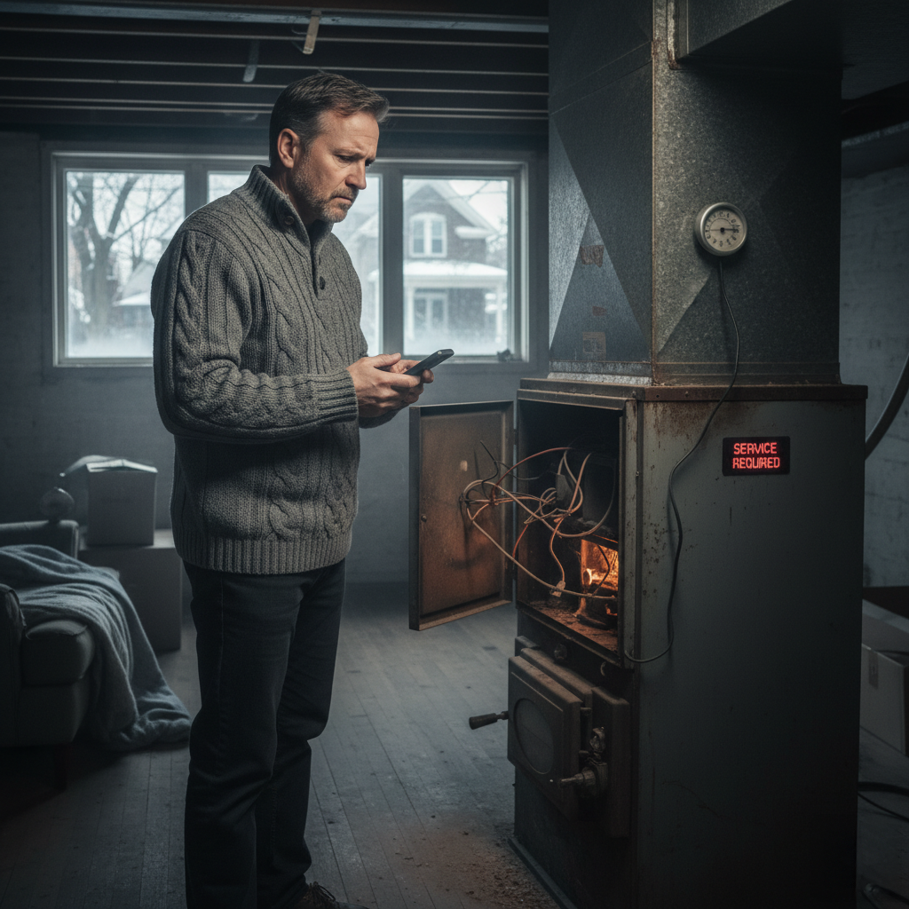 Thermostat showing temperature issues with uneven heating in Toronto home