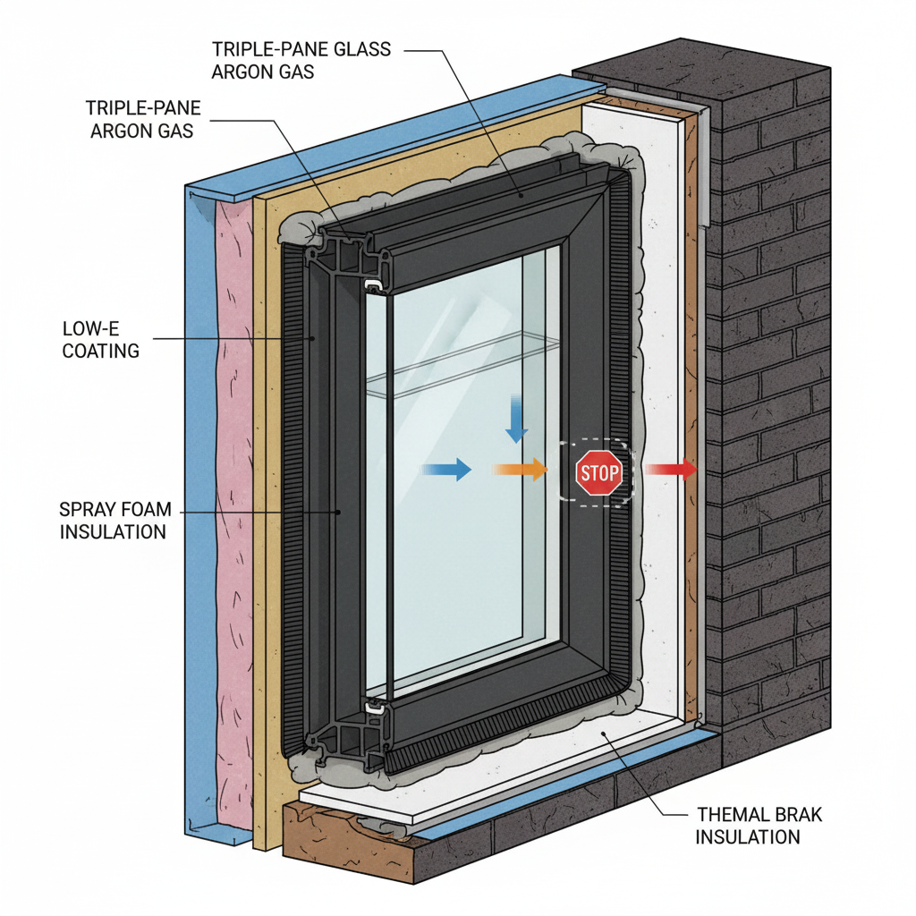 Happy family staying warm in Toronto home during winter with energy-efficient heating